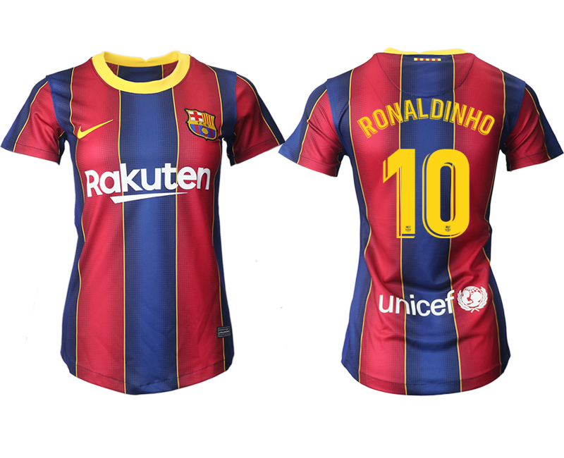 Women 2020-2021 Barcelona home aaa version #10 red Soccer Jerseys->barcelona jersey->Soccer Club Jersey